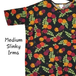 Lularoe Irma Tunic Top Slinky Fabric Black NWT